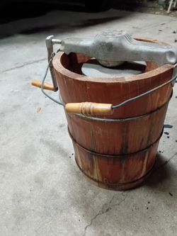Antique ice cream maker