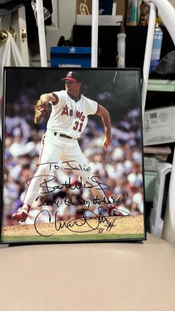 Angels chuck finley autograph baseball photo