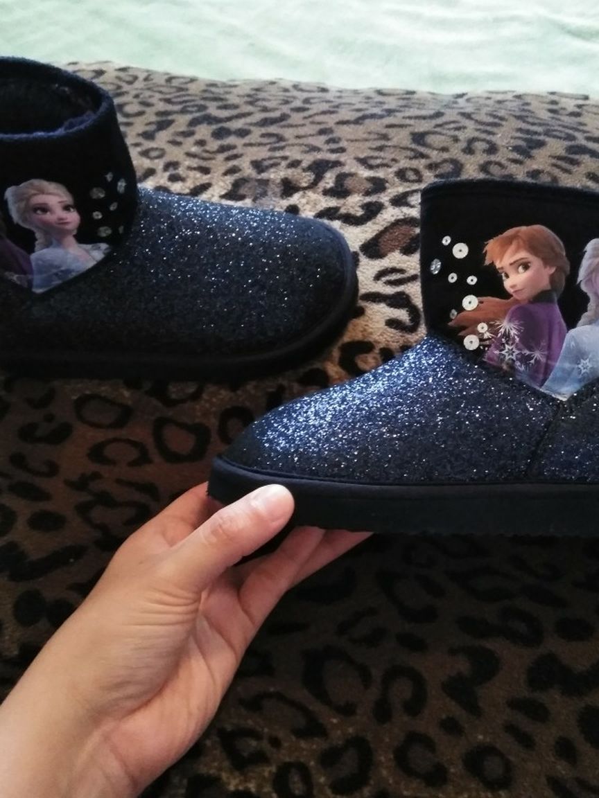 Girl Frozen Boots 10-11.5c New Condition