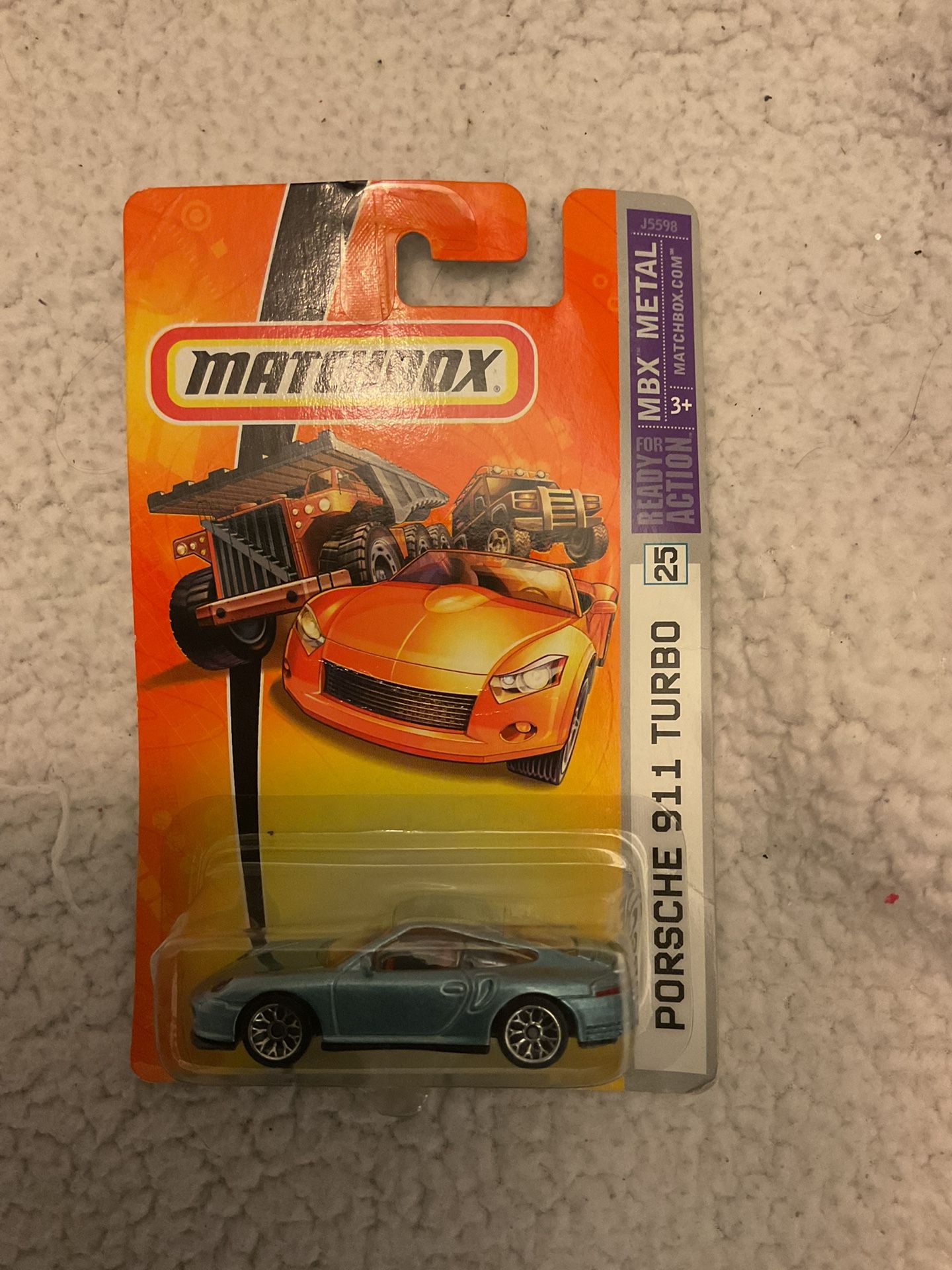 2006 MATCHBOX BLUE PORSCHE 911 TURBO, METAL SERIES, MBX #25