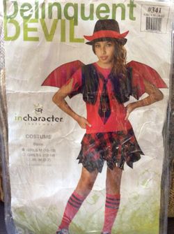 Delinquent Devil costume for girls size Medium 10-12