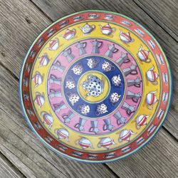 Vintage Tin Plate Platter Teapots 