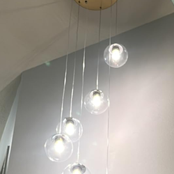 Frosted Globe hanging lights