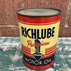 Early Richfield Oil Can Advertising Automobile 