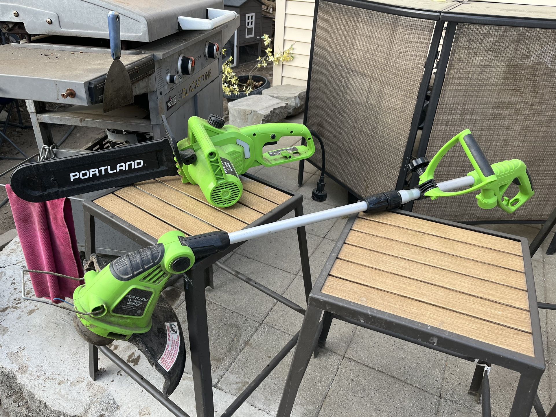 Portland Electric Chain Saw And Weed Wacker