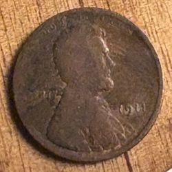 1911 No Mint Mark Wheat Penny