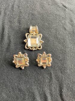 Vintage Pendant & Earrings