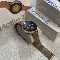 Unlocked Samsung Galaxy Watch Active 2 44MM Gold Stainless Steel - Link Bracelet