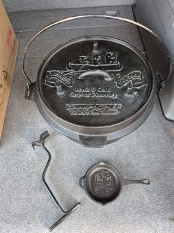 Camp Chef Cast Iron Dutch Oven Set w/ Lid, Skillet, Tool & Carry Bag – Outdoor