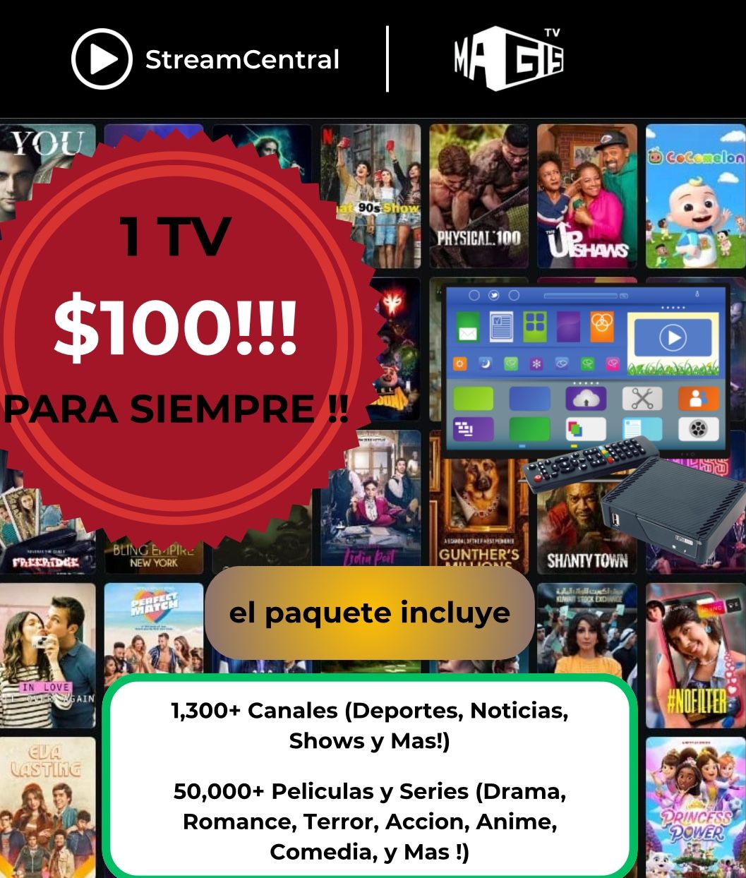 Android TV con Canales, Peliculas y Series !!!