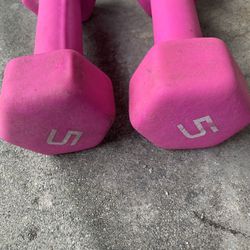 Set Of 5 Lbs Each Dumbbells Weights. Reduced From $20 