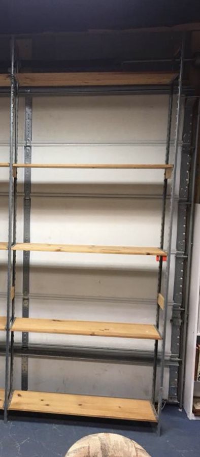 Metal/Wood Utility Storage Garage Shelf