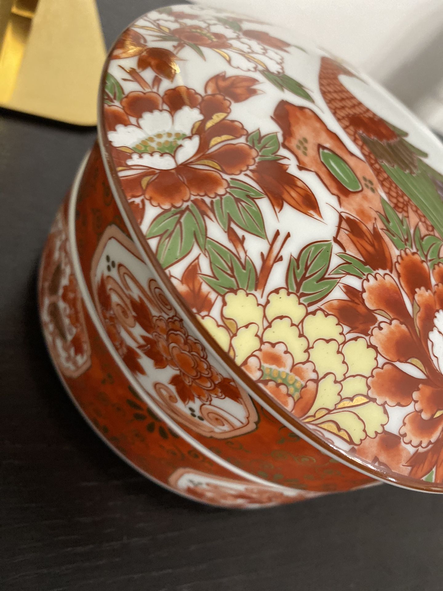 Vintage Japanese Bowls With a Peacock In Beautiful Colors. I Used It For Jewelry