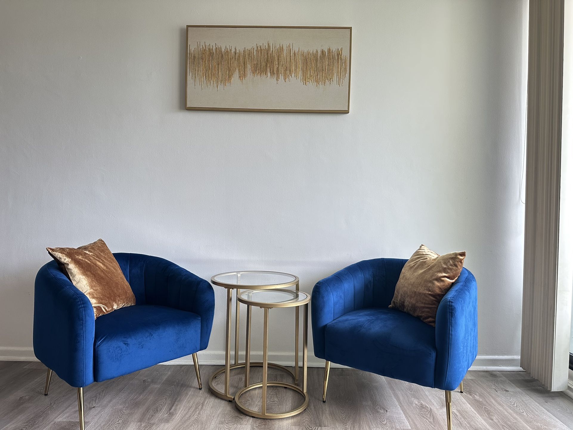 ✨ RiteSune Gold Glass Nesting Tables (Set of 4)– Stylish & Space-Saving!