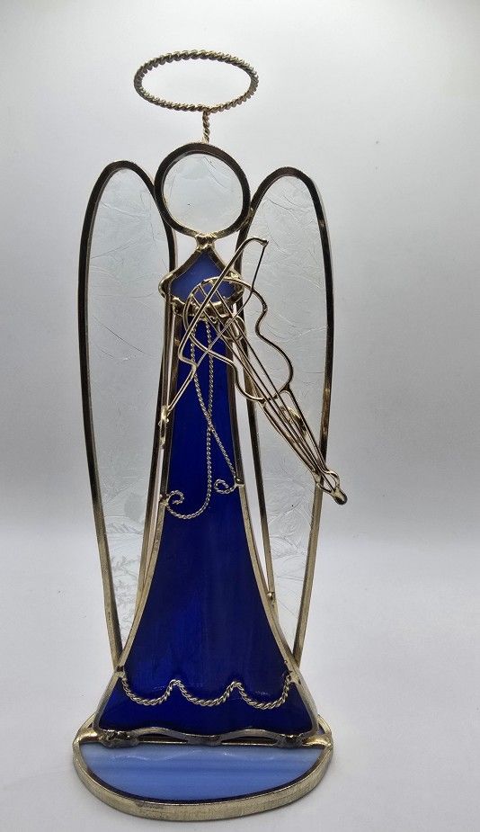 Stained Glass Angel with Violin