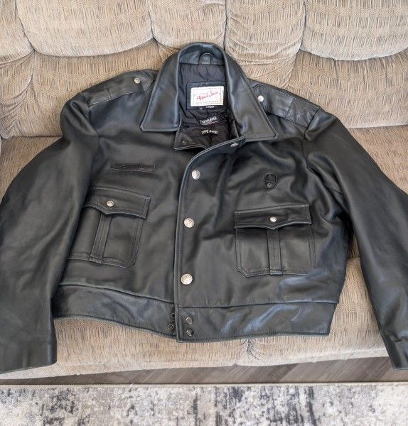 Like New Police Leather Jacket