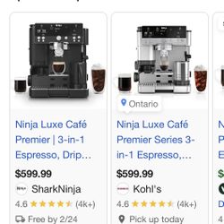 Ninja Luxe Café Premier 3-in-1 | Espresso, Coffee & Cold Brew