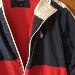 New with tags Men Large Polo Jacket with hood