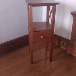 Small Wooden Stand With Drawer
