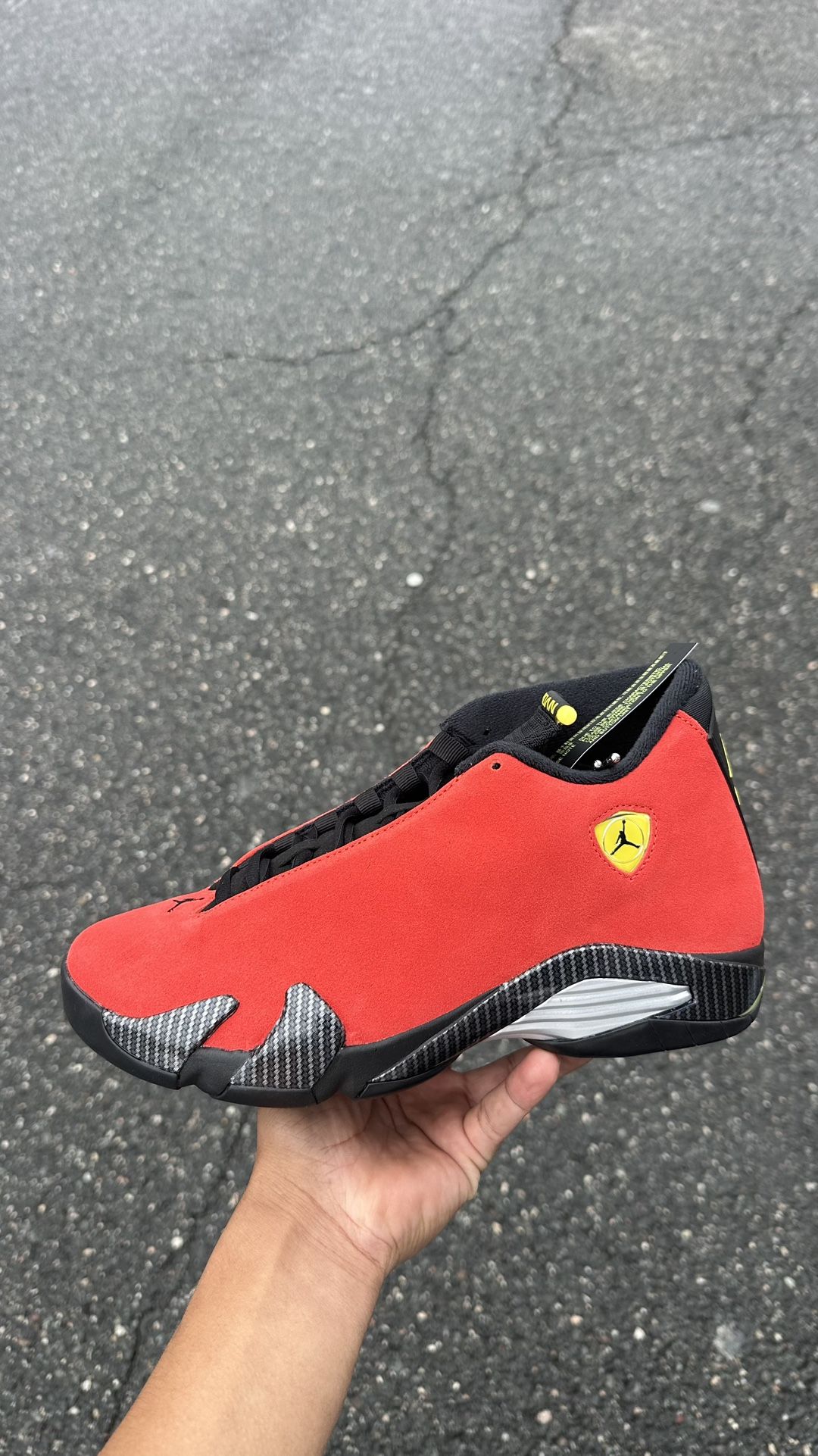 Jordan 14 Retro Ferrari Size 5.5Y-6Y-6.5Y-9-10.5-11.5-12