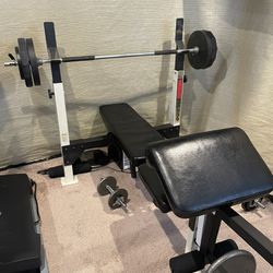 Bench, Press Bar, And Curl Bars (Pending)