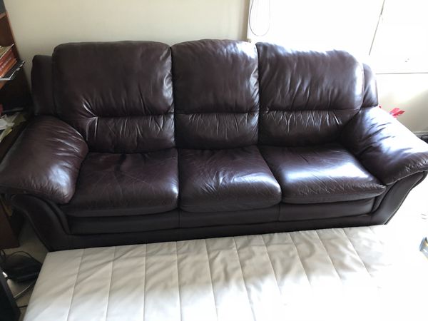 3 Seat Leather Sofa Dania Furniture In Excellent Condition For 3 Seat Leather Sofa Dania Furniture