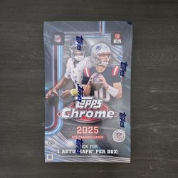 2025 Topps Chrome Football NFL Sealed Hobby Box  Brand New 