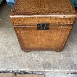 Rustic Vintage Rattan Chest 