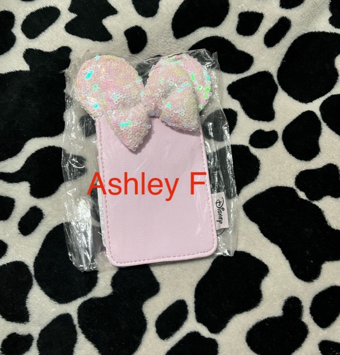 Pink Sequins Minnie Mouse Card Holder Loungefly