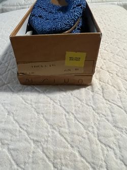 Unisa Blue Crochet Shoes, 6.5, Beautiful With Box