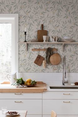 Sandberg Vinnie Sage Green Peel & Stick Wallpaper – 4 New Rolls