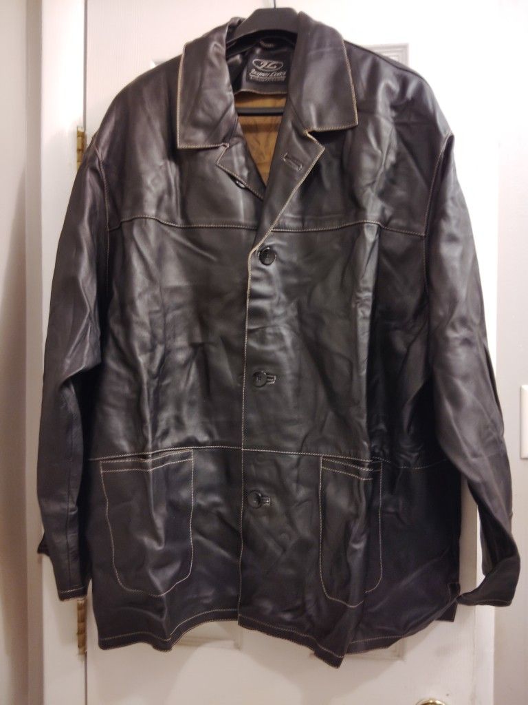 Men's Leather Jacket Size 2XL 