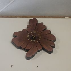 Large Vintage Wood Wall Clock 