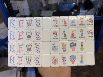 American Acrylic Mahjong Set 160 Tiles - Blue Backs $80