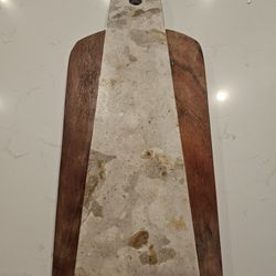 Anthropologie Marble And Wood Cutting Board