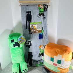 Minecraft Plush And Blanket 