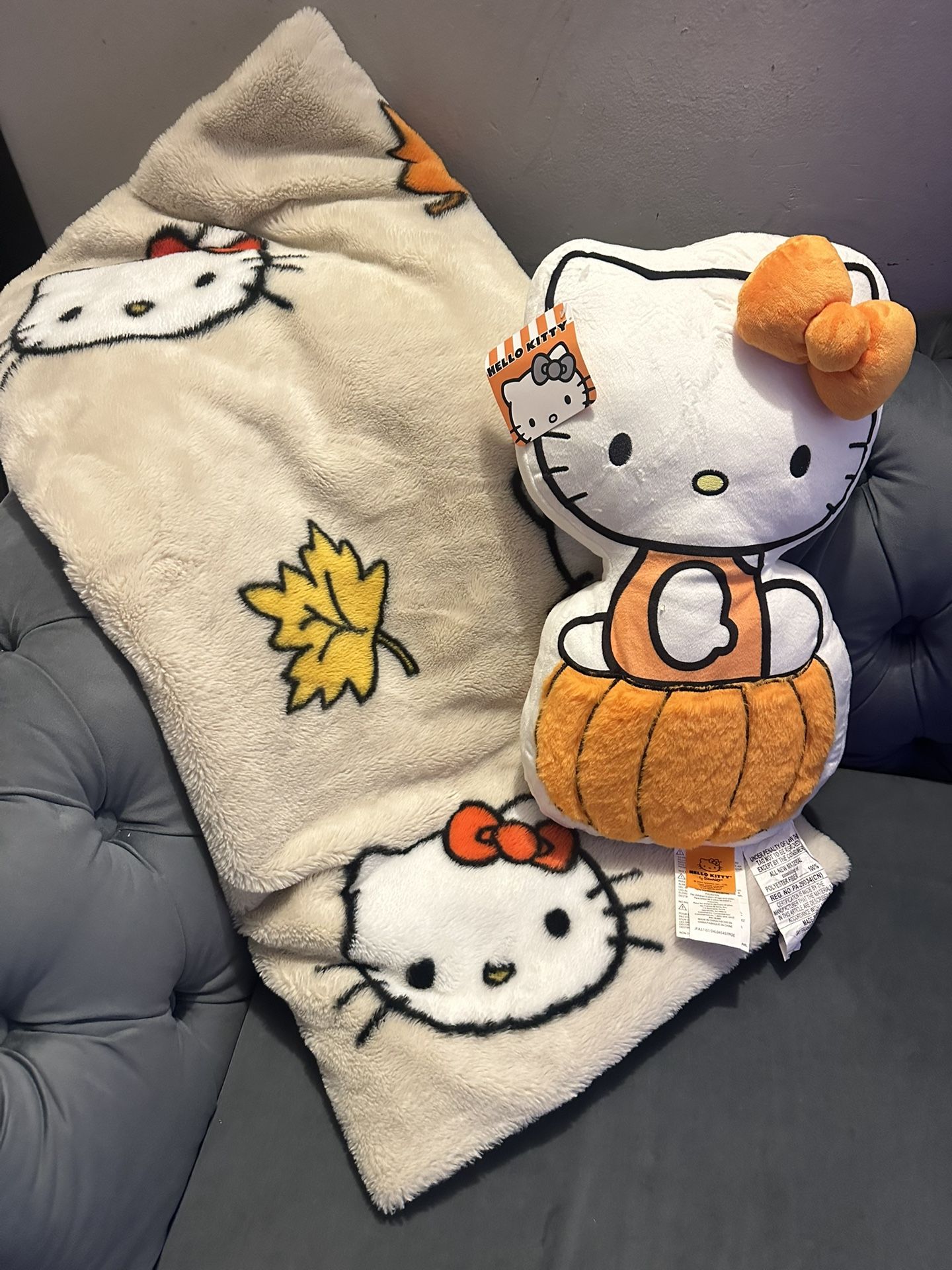 Hello Kitty Pillow And Blanket