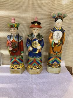 3 Vintage Ornate Chinese Sculptures