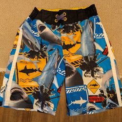Boys OP Swimsuit - Sharks Size S (6-7)