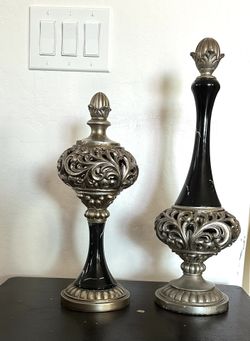 Decorative Set Silver And Black