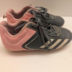 Adidas Youth Baseball/Softball Cleats - Size 12K (Pink/grey/white)