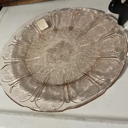 Antique Cherry Blossom  Depression Glass Plates 