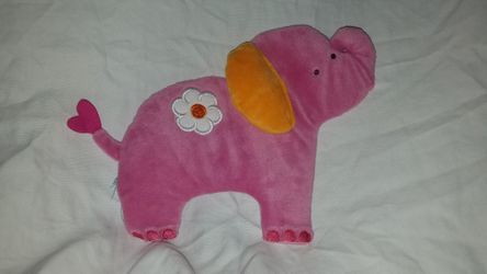 Elephant wall decor girls pink flowers