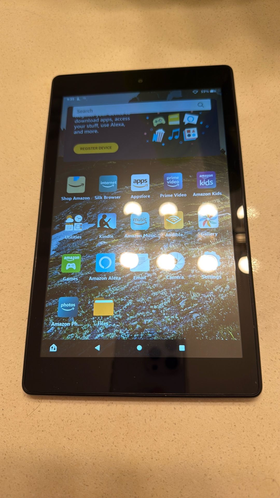 Amazon Fire HD 8 8th Generation Black Tablet Model L5S83A.