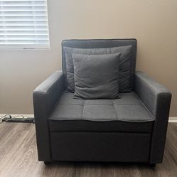 Gray chair/pull out