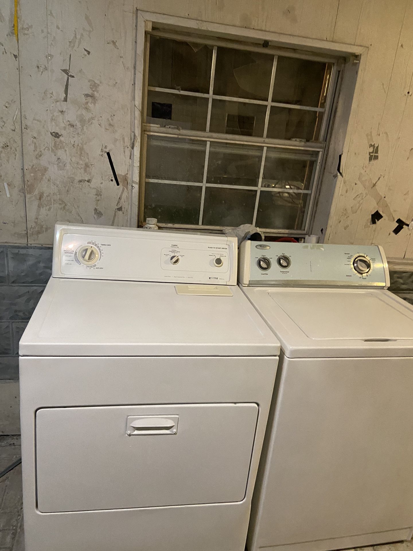 ILL RUN BOTH FOR YOU! EXCELLENT RUNNING WHIRLPOOL SUPER LOAD SIZE CAPACITY WASHER & WHIRLPOOL KENMORE ELECTRIC DRYER. BOTH RUN LIKE NEW & ARE QUIET. W