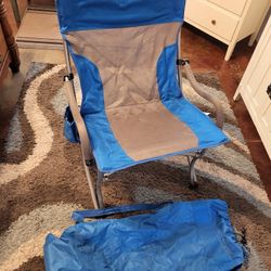 Rocky Folding Outdoor Chair Camping Blue Gray