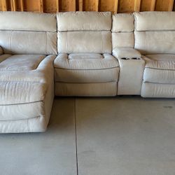 128” Power Reclining Sectional 
