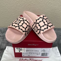 Salvatore Ferragamo Pool Slides, Size 8