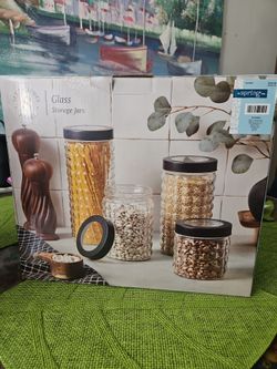 The Spring Shop Glass Storage Jars Set